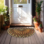 CHICHIC Front Door Mat 18"x30" Outdoors Heavy Duty Rubber Mat, Semicircle - Image 2