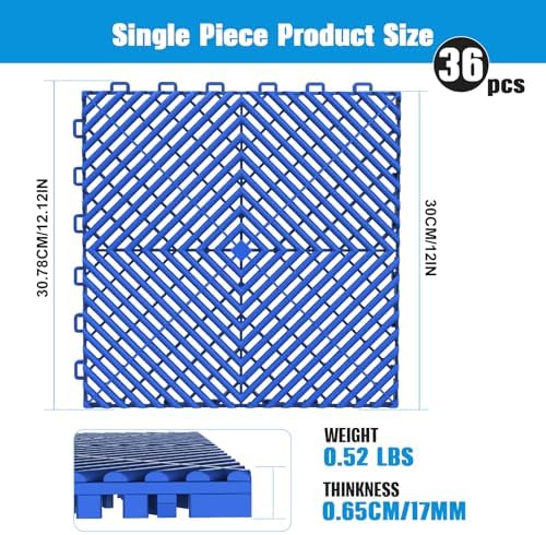Jocoevol 36-Pcs Interlocking Tile, Non-Slip Heavy-Duty Polypropylene Splicing - Image 2