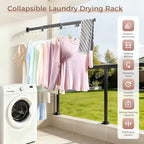 Wall Mounted Clothes Drying Rack, Space-Saving Foldable Clothes Drying Rack - Image 3