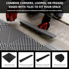 Swisstrax Ribtrax PRO Interlocking Garage Floor Tiles, 15.75 x 15.75-Inch - Image 6