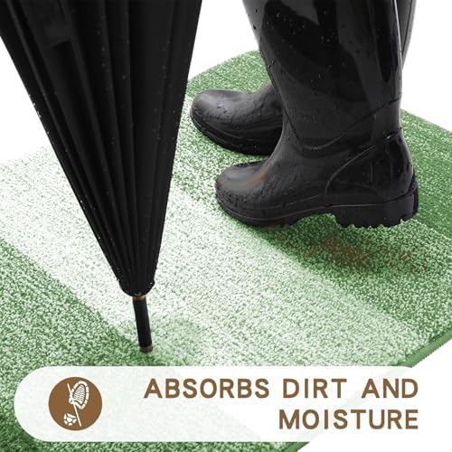 Kitinjoy Indoor Outdoor Door Mat, 47x20 Non-Slip Dirt Trapper Doormats - Image 2