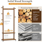 Taitiy Coat Rack Freestanding Solid Wood Clothes Rack - Image 2