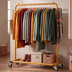 Sywhitta Metal Clothing Rack on Wheels - Image 6