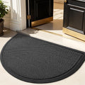 LUMI Outdoor Door Mat Traps & Hides Dirt 32x47, Outside Entrance, Half Black by LUMI