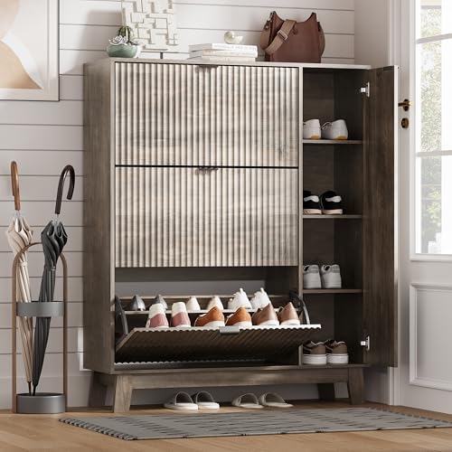 Shoe Cabinet Storage for Entryway by HUANLEGO