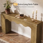 Tribesigns 63" Farmhouse Console Table, Wooden Couch Table Behind Sofa - Image 5