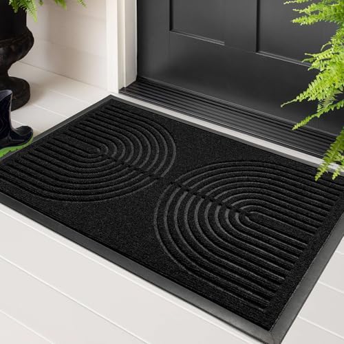 RORA Front Door Mat Outside Entrance, Indoor Welcome Doormat 29.5x17 by RORA