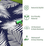 GENIMO Outdoor Rug, Waterproof Plastic Runner Rugs, 2.5'x8' Navy Blue White - Image 5