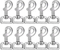 10pcs Swivel Snap Hooks for Dog Leash Collar Linking, Metal Heavy Duty Eye by LuckyGoddness