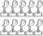10pcs Swivel Snap Hooks for Dog Leash Collar Linking, Metal Heavy Duty Eye by LuckyGoddness