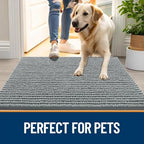 OLANLY Dog Door Mat for Muddy Paws 30x20, Extra Absorbent Chenille Mud Mat - Image 6
