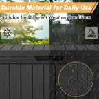 Fancyango 50 Gallon Waterproof Deck Box, Resin Outdoor Storage Box - Image 5