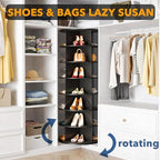 SpaceAid 7 Tier Rotating Shoe Rack Tower, Spinning Shoe Display Lazy Susan - Image 4