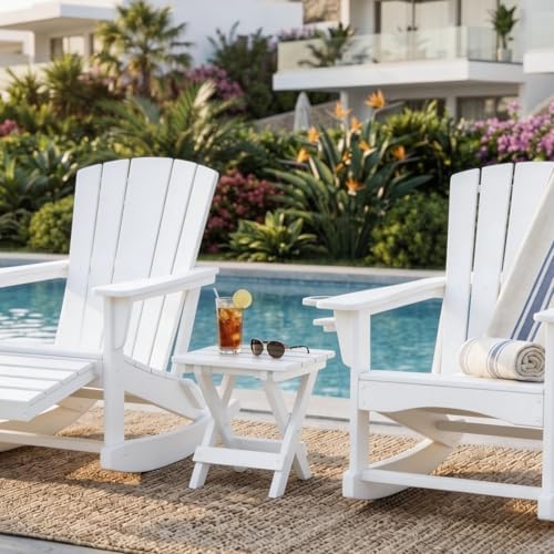 Folding Outdoor Side Table, Small HDPE Patio Table, All-Weather Compact - Image 6