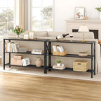 Hoctieon Industrial Console Table, 3 Tier Entryway Table, Hallway Table - Image 4