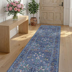 Dark Blue 2'6" x 8' Runners for Hallways Non Slip, Extra Long Floor Runner for - Image 3