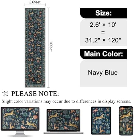 DUKINO 2.6x10 Washable Runner Rug Non Slip Animal Rug - Image 2