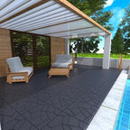Stone Style 12" Patio Deck Tiles, DIY Module Interlocking Decking Tiles Floor - Image 6