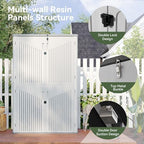 Aoxun 64 Cu.Ft Resin Outdoor Storage Shed - Image 3