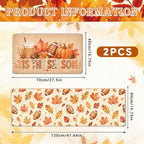 Fall Kitchen Mats Set of 2, Autumn Football Non Slip Kitchen Rug - Image 3