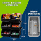 Akro-Mils ReadySpace Large Stackable Plastic Storage Bins - Image 3