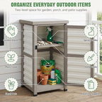 Ketive Outdoor Storage Cabinet, 33.5" H Compact Patio Storage Cabinet - Image 6