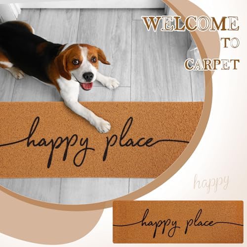 48''x16'' Long Doormat for Entrance Entry, Happy Place - Image 5