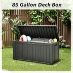 KAMABOKO Outdoor Storage Box, 85 Gallon Deck Box Outdoor Waterproof Patio - Image 2