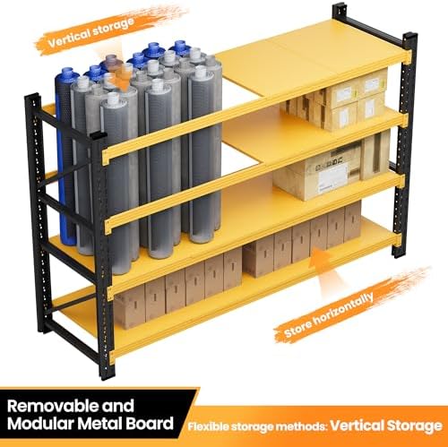 60” Wide Heavy Duty Metal Garage Shelving, Adjustable Storage Shelf - Image 6