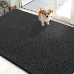 OLANLY Dog Door Mat for Muddy Paws 48x30, Super Absorbent Chenille Mud Mat by OLANLY