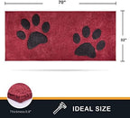 PURRUGS Hallway Runner Rug, Burgundy Red - Image 2