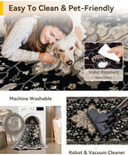 RELEANY Washable Area Rug, Large 9'x12' - Image 6