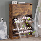 BORNOON Shoe Cabinet with Odor Control and Back Panels, Deodorizing Slim 3-Flip by BORNOON