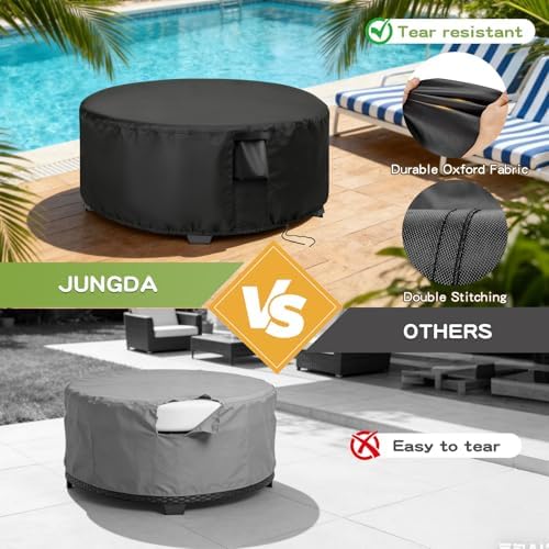 Patio Furniture Cover Round for 38 Inch Outdoor Dinner Table - Image 4