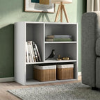 Homes: Inside + Out Apexa 4-Vertical Storage Organizer Shelves, Stackable Wood - Image 2