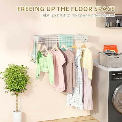 BAKON Wall Mounted Clothes Drying Rack 23.6'', Space Saving - Image 2