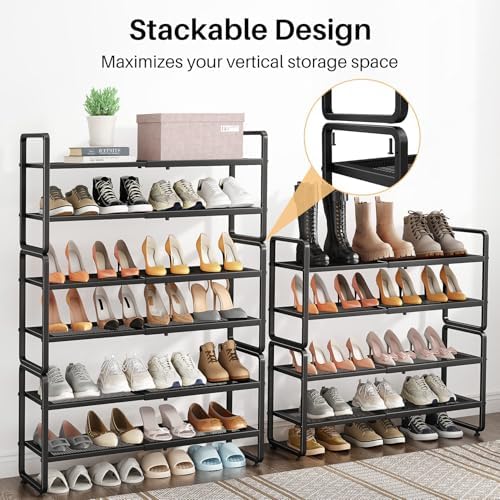 Expandable Metal Shoe Rack for Closet, Entryway & Garage - Image 6