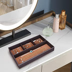 GORESE Faux Leather Valet Tray for Men, Stackable Jewelry Organizer for Drawers - Image 2