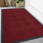Smiry Front Door Mat Outside Entrance, Natural Rubber Doormat, 59x35 Inch by Smiry
