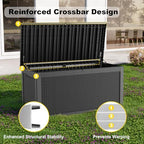 PatioZen 320 Gallon Large Resin Deck Box, Lockable Outdoor Storage Box - Image 6