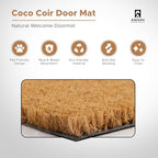 Coir Welcome Mat, Stylish Welcome, 17 x 29 in - Image 3