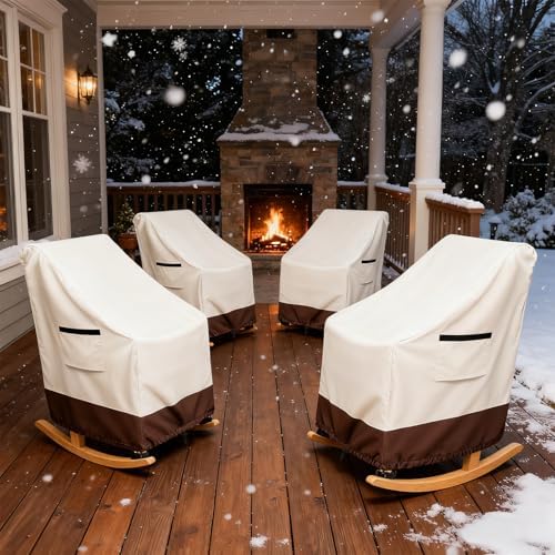 Rocking Chair Cover 4 Pack 600D Heavy Duty Waterproof - Image 5