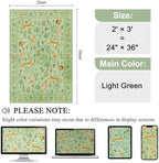 DUKINO 2x3 Entryway Rug, Washable Door Mat Animal Kitchen Rug, Light Green - Image 2