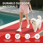 Front Door Mat Outside Entrance Drainage Doormat Red 36"x59" - Image 5