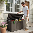 Devoko 78 Gallon Deck Box, Waterproof Resin Outdoor Storage Box - Image 3