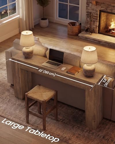 VASAGLE 63 Inches Entryway Table, Thick Tabletop Console Table - Image 3