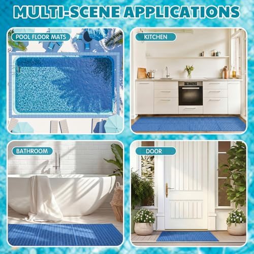 Tondiamo Pool Mats Non Slip Drainage Floor Pool Deck Mats, 1x 30 Ft - Image 5