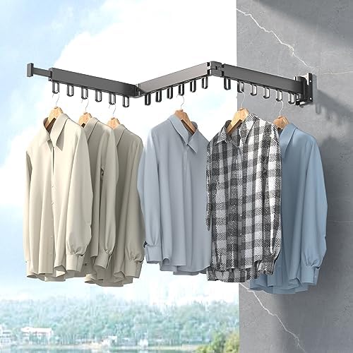 wall Mounted Clothes Drying Folding Hanger Rack by iMonse