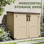 Plastic Outdoor Storage Shed, 36 Cu Ft Waterproof Outdoor Storage Cabinet - Image 5