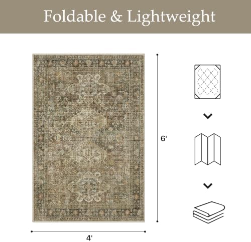 GENIMO 4x6 Outdoor Rug, Washable - Image 2